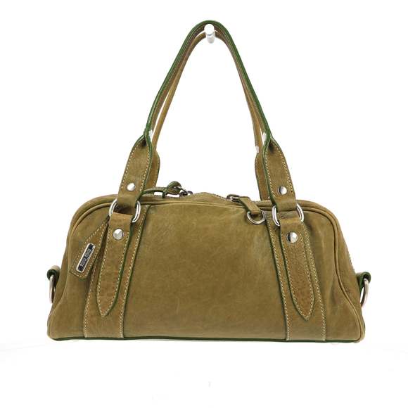 MIU MIU Shoulder Bag in Green Leather - Picture 1 of 12